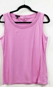 *final price* Talbots pink tank w/crochet neckline NWT petiteXL